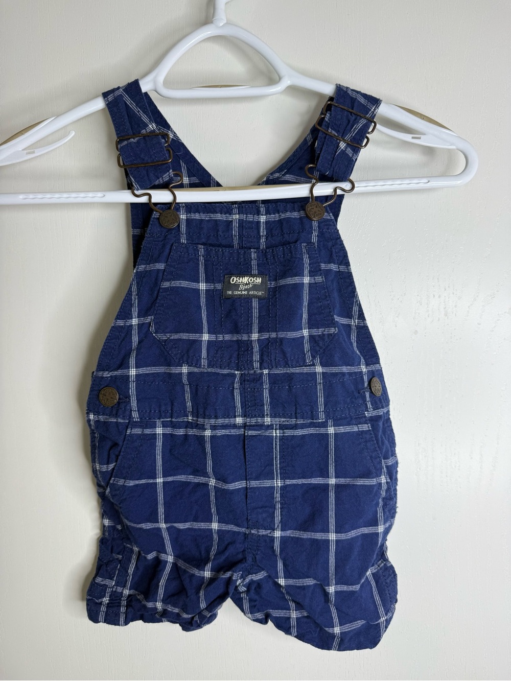 ⭐️5 for $20⭐️ OshKosh B'gosh Navy Blue Plaid Shortalls 2T